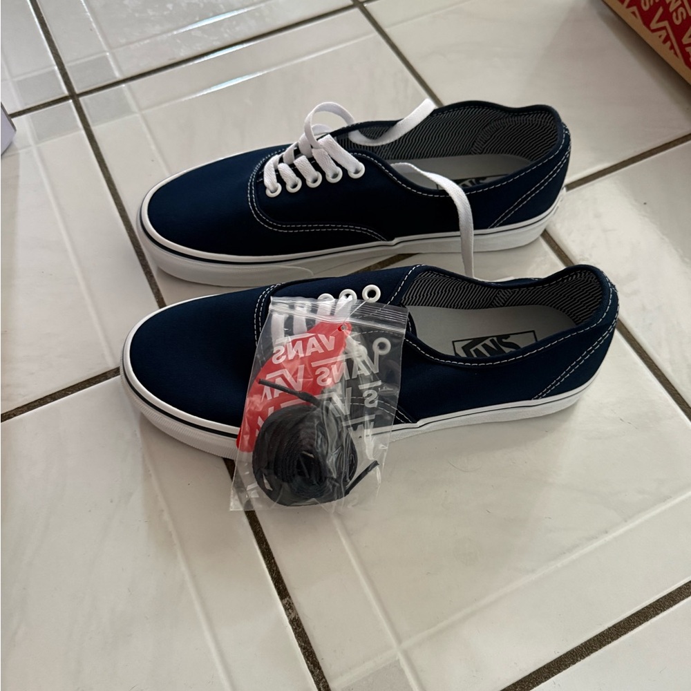 Vans Dark Blue Canvas Sneakers